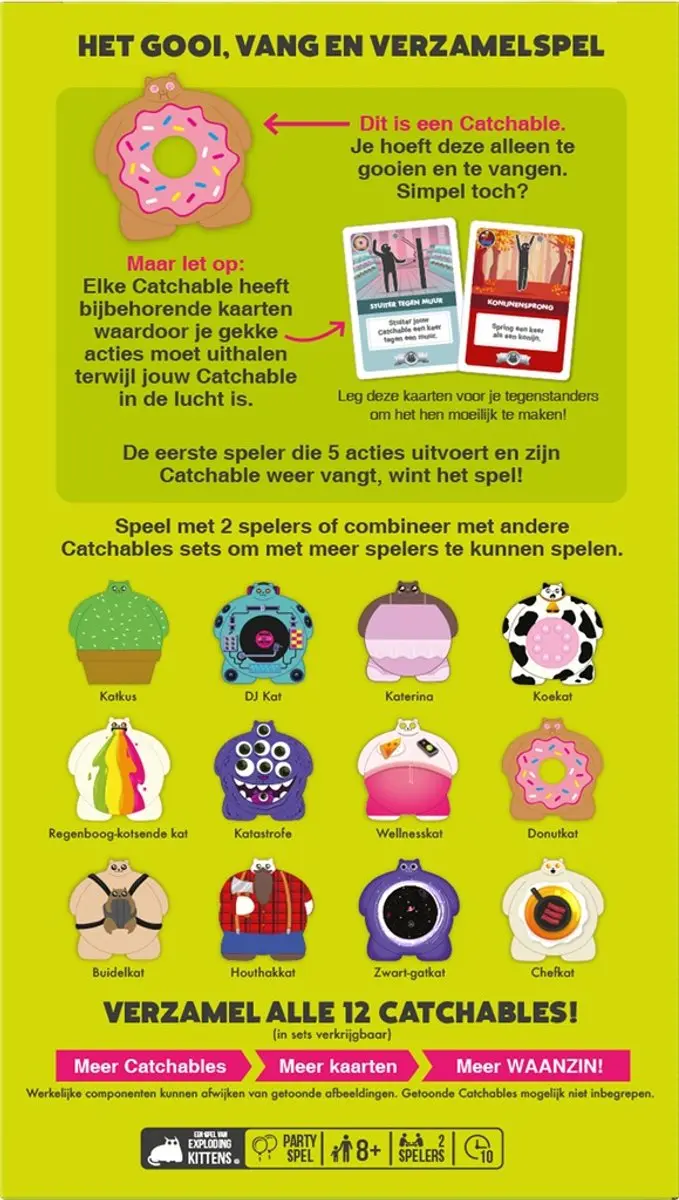 Exploding Kittens Catchables Familiespel - 2+ Spelers
