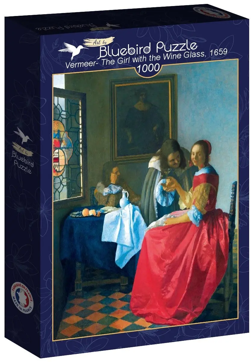 Bluebird Puzzle Vermeer Meisje met het Wijnglas 1000 Stuks - 1000 Puzzeldelen