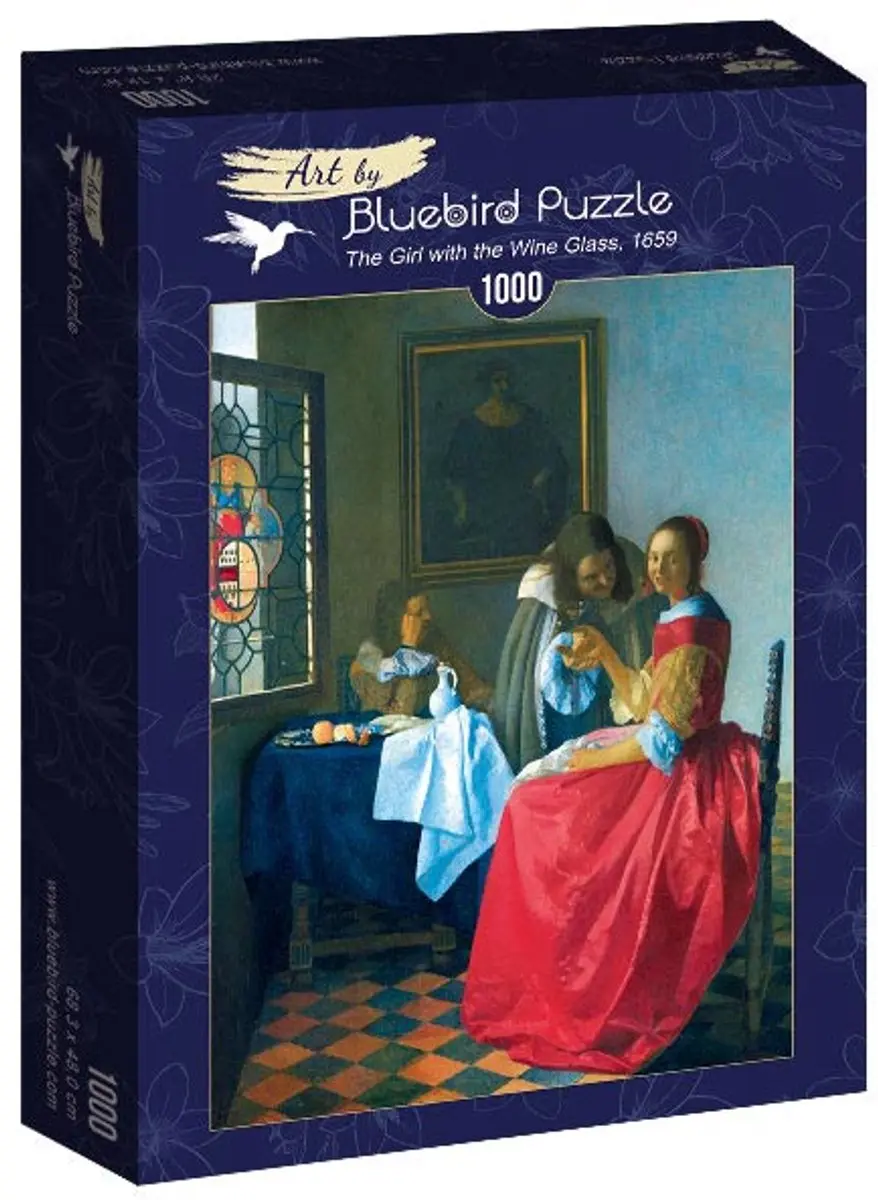 Bluebird Puzzle Vermeer Meisje met het Wijnglas 1000 Stuks - 1000 Puzzeldelen