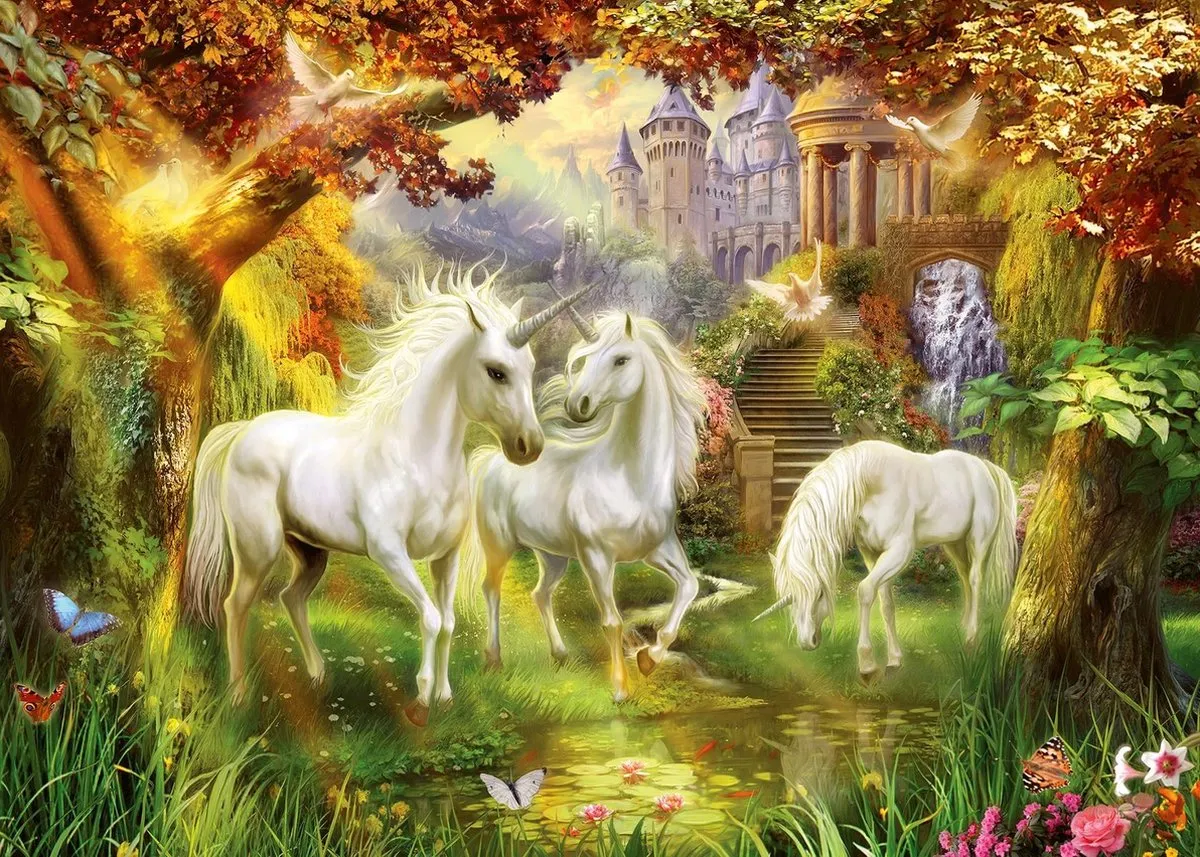 Ravensburger Eenhoorns in de Herfst Legpuzzel 1000 Stuks - Multicolor
