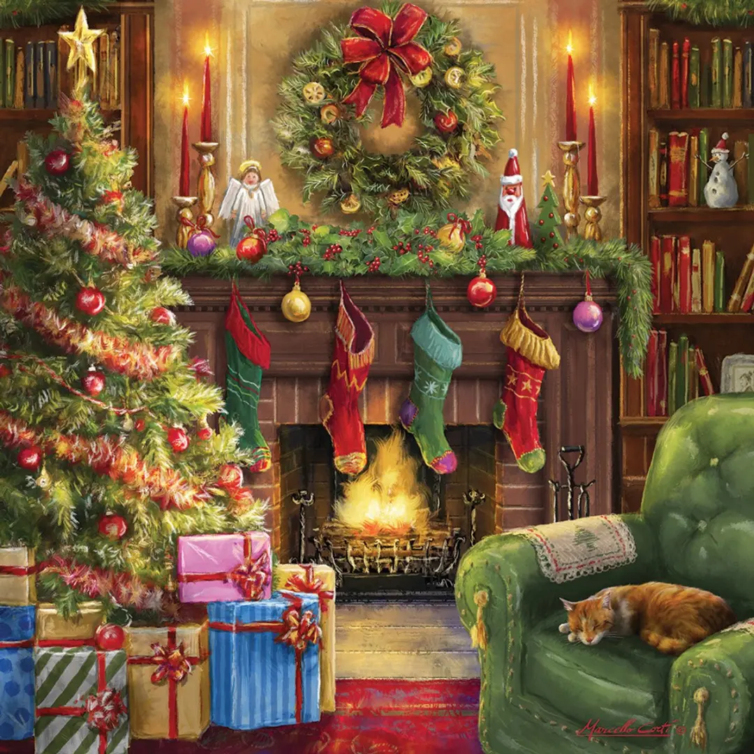 Bluebird Puzzle Cozy Christmas Evening 1000 Stuks