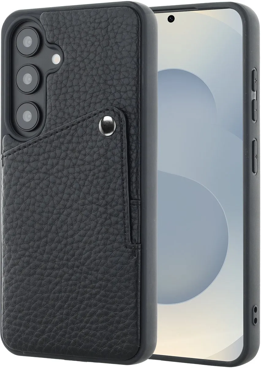 Selencia Hoesje Samsung Galaxy S24/S25 - Backcover met Pashouder - Zwart