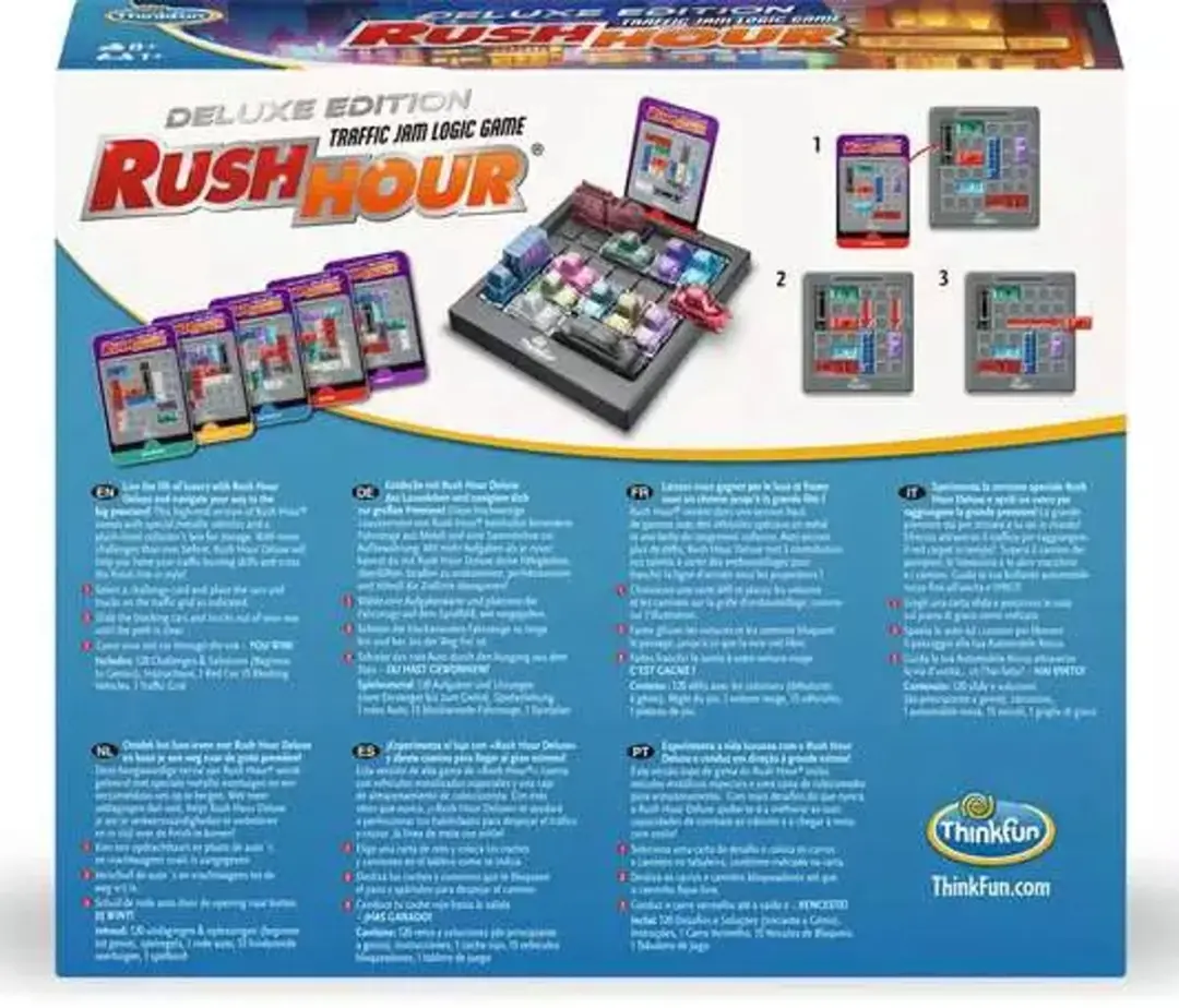 ThinkFun Rush Hour Deluxe 2025 Puzzelspel - 1 Speler