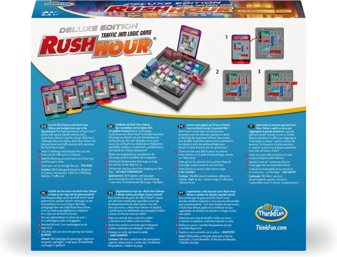 ThinkFun Rush Hour Deluxe 2025 Puzzelspel - 1 Speler