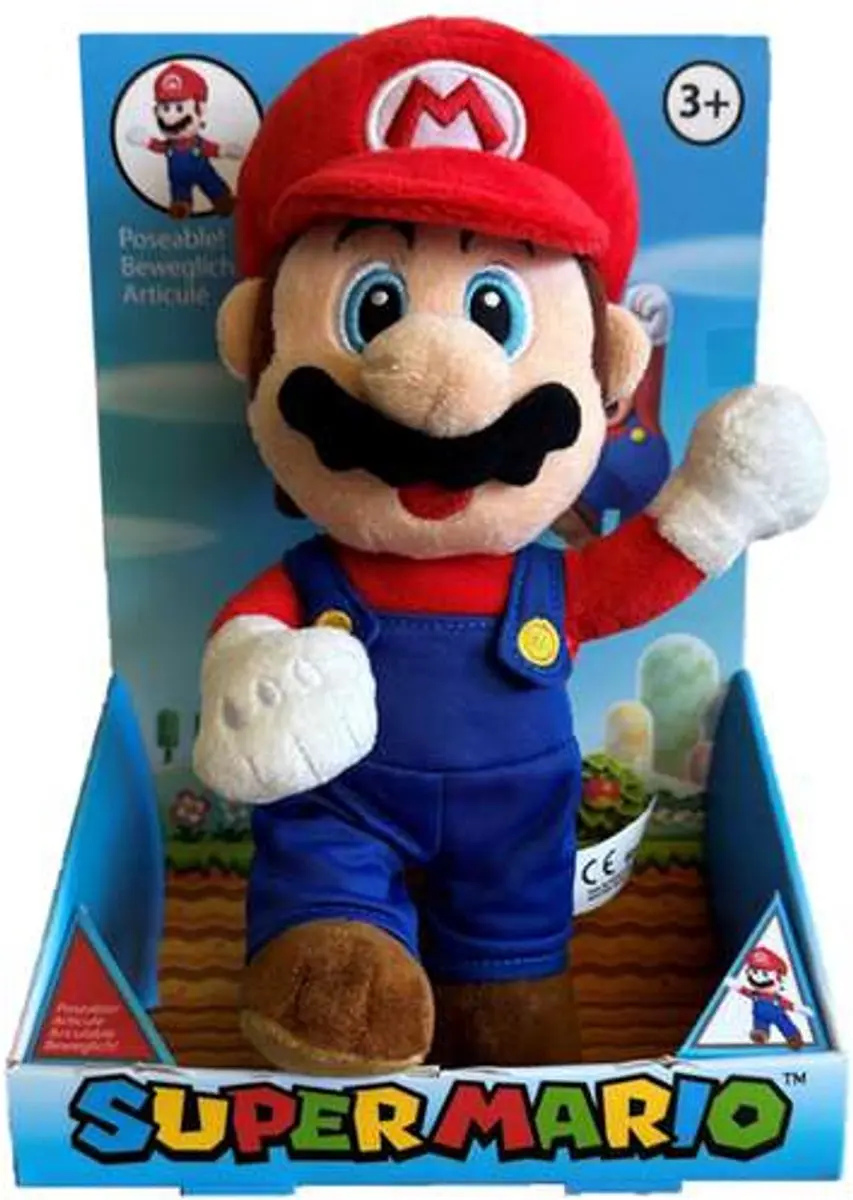 Pluche SuMa Poseable Mario, 25cm