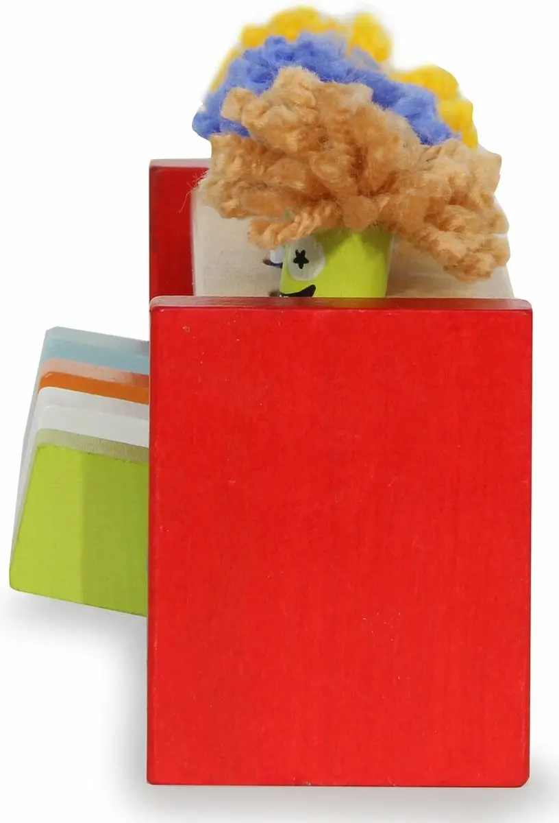 Jamara Houten Bouwspeelgoed Springende Clowns - 6 Stukken - Meerkleurig - afbeelding 3 van 6