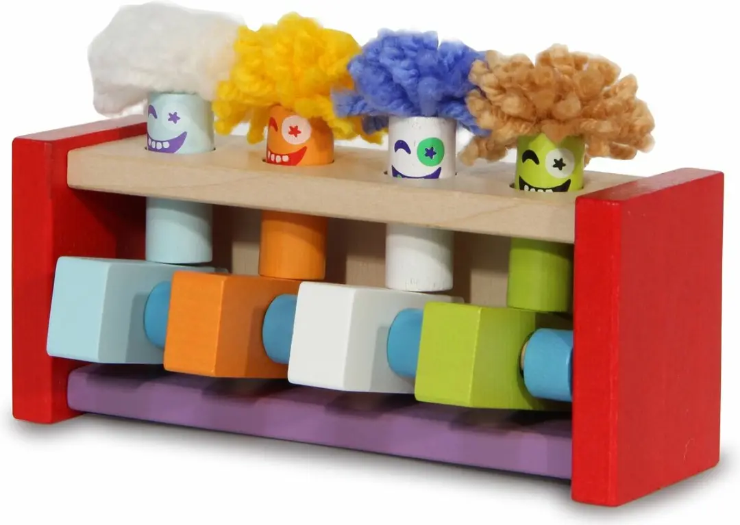 Jamara Houten Bouwspeelgoed Springende Clowns - 6 Stukken - Meerkleurig - afbeelding 5 van 6