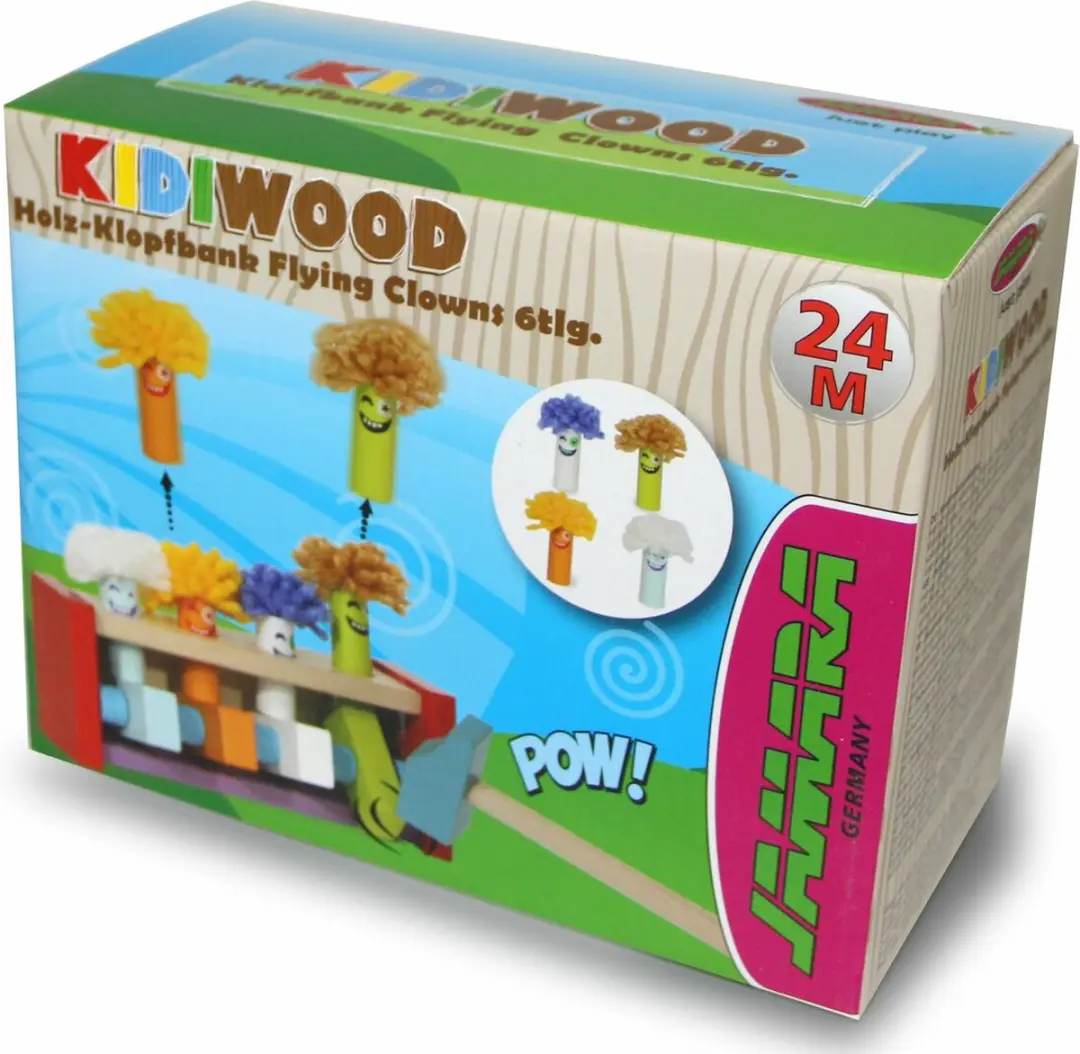 Jamara Houten Bouwspeelgoed Springende Clowns - 6 Stukken - Meerkleurig - afbeelding 4 van 6