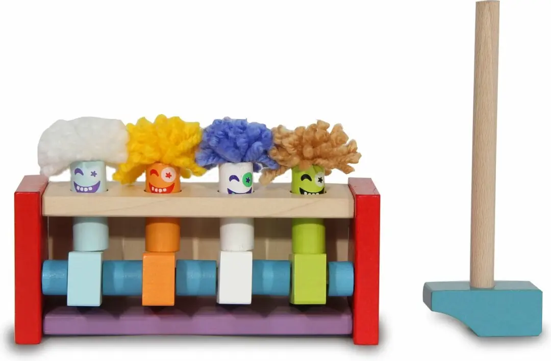 Jamara Houten Bouwspeelgoed Springende Clowns - 6 Stukken - Meerkleurig - afbeelding 2 van 6