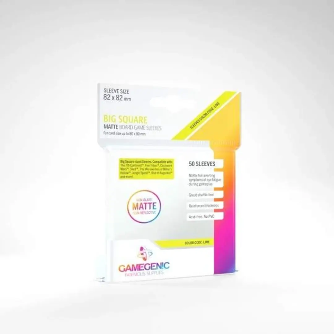 Gamegenic Matte Board Game Sleeves Lime - 4251715403037