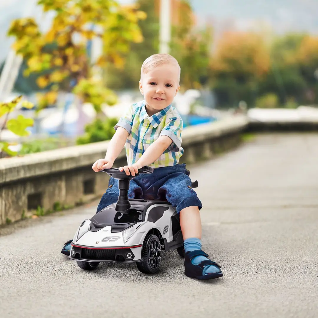 AIYAPLAY Kindervoertuig met Opbergvak - Wit/Zwart - afbeelding 2 van 6