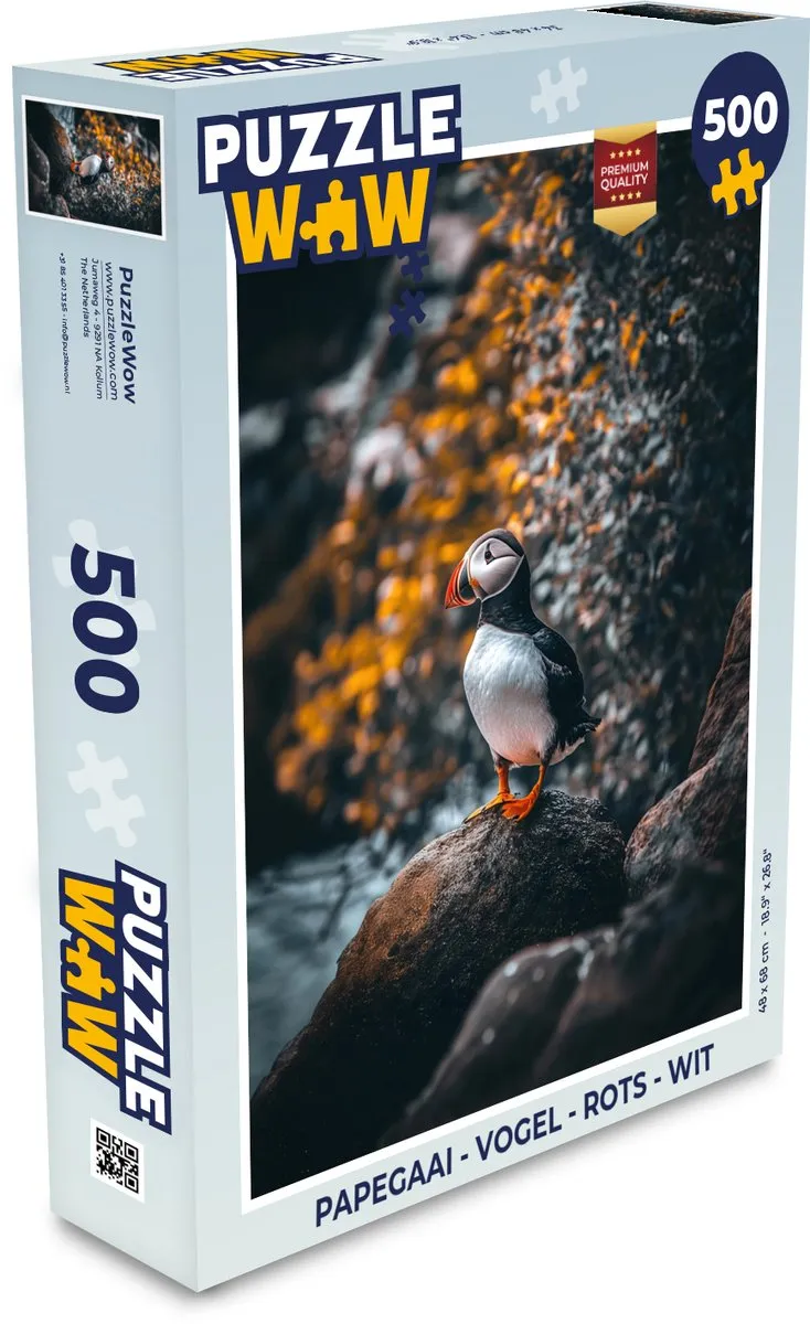 PuzzleWow Papegaai Rots Legpuzzel 500 Stuks - Papegaaiduiker