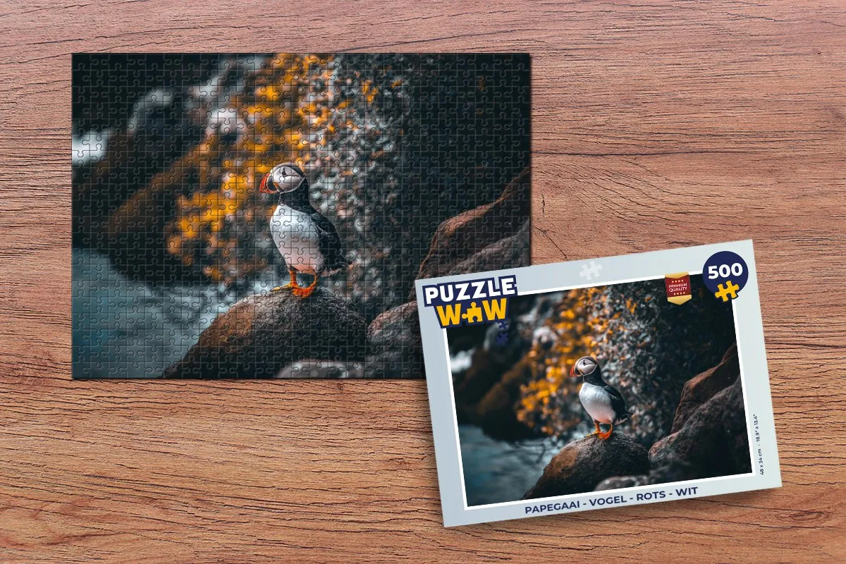 PuzzleWow Papegaai Rots Legpuzzel 500 Stuks - Papegaaiduiker