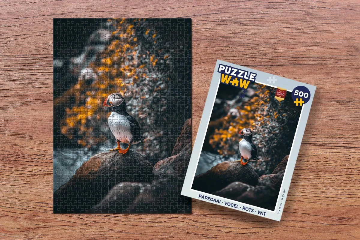 PuzzleWow Papegaai Rots Legpuzzel 500 Stuks - Papegaaiduiker
