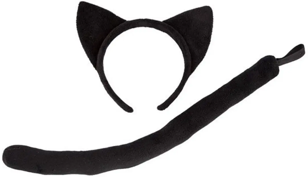 Zwarte kat fantasie verkleedset