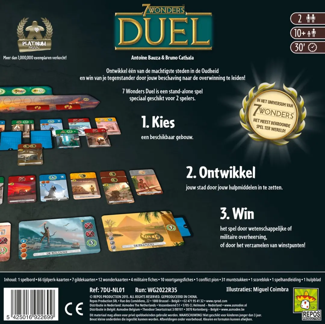 Repos Production 7 Wonders Duel Bordspel - 2 Spelers