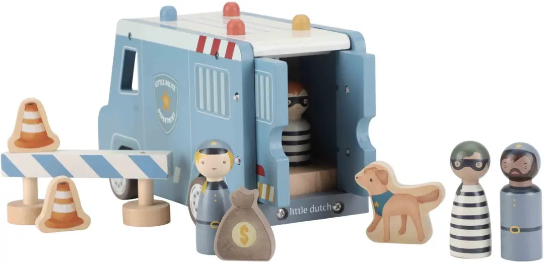 Little Dutch Houten Politiebus FSC