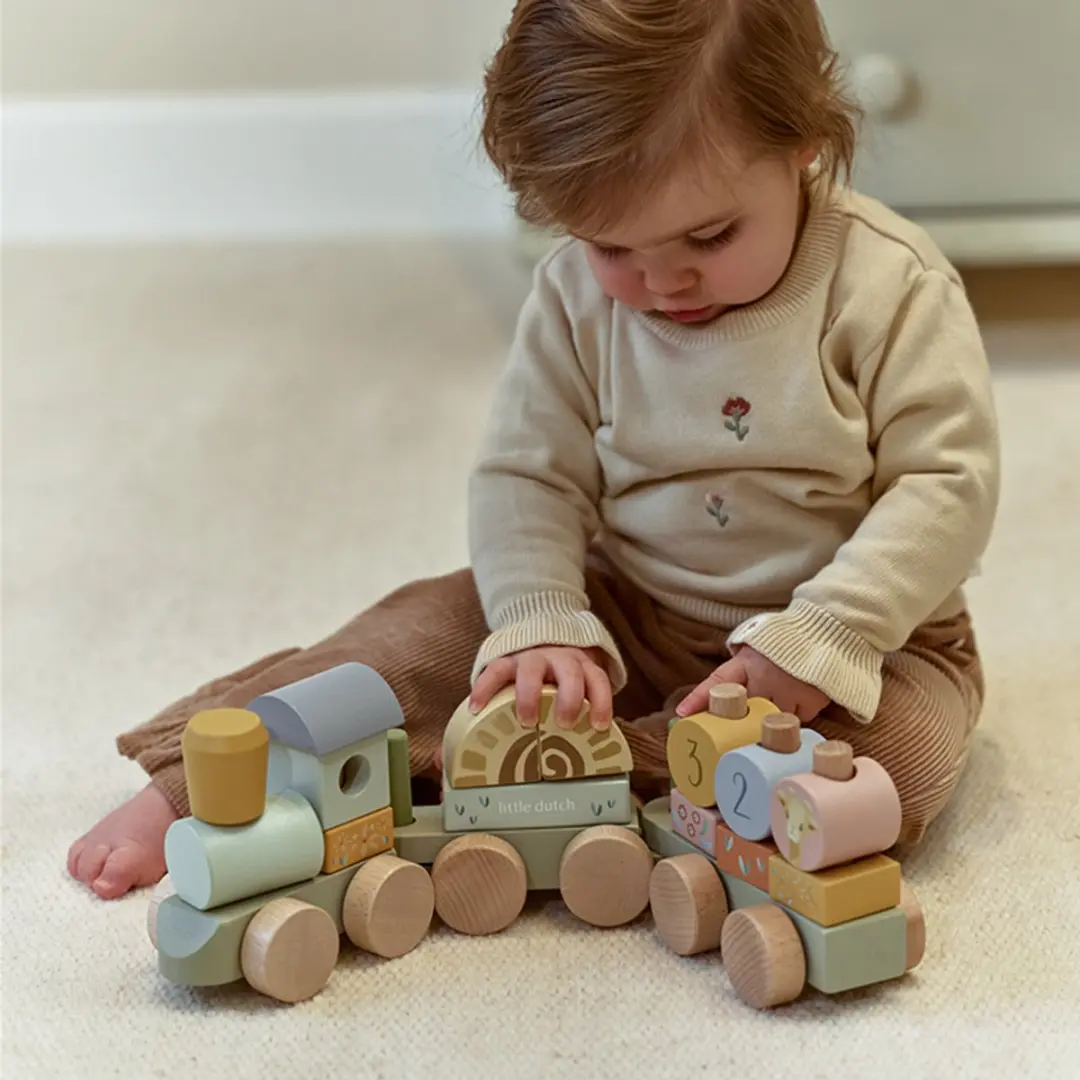 Little Dutch Blokkentrein Safari Friends LD7435 - Multicolor - afbeelding 5 van 6