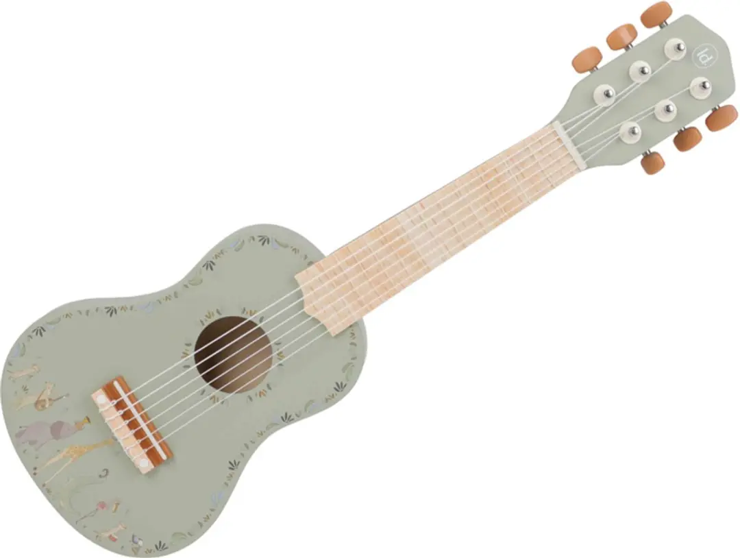 Little Dutch Houten Gitaar Safari Friends - Groen - afbeelding 6 van 6