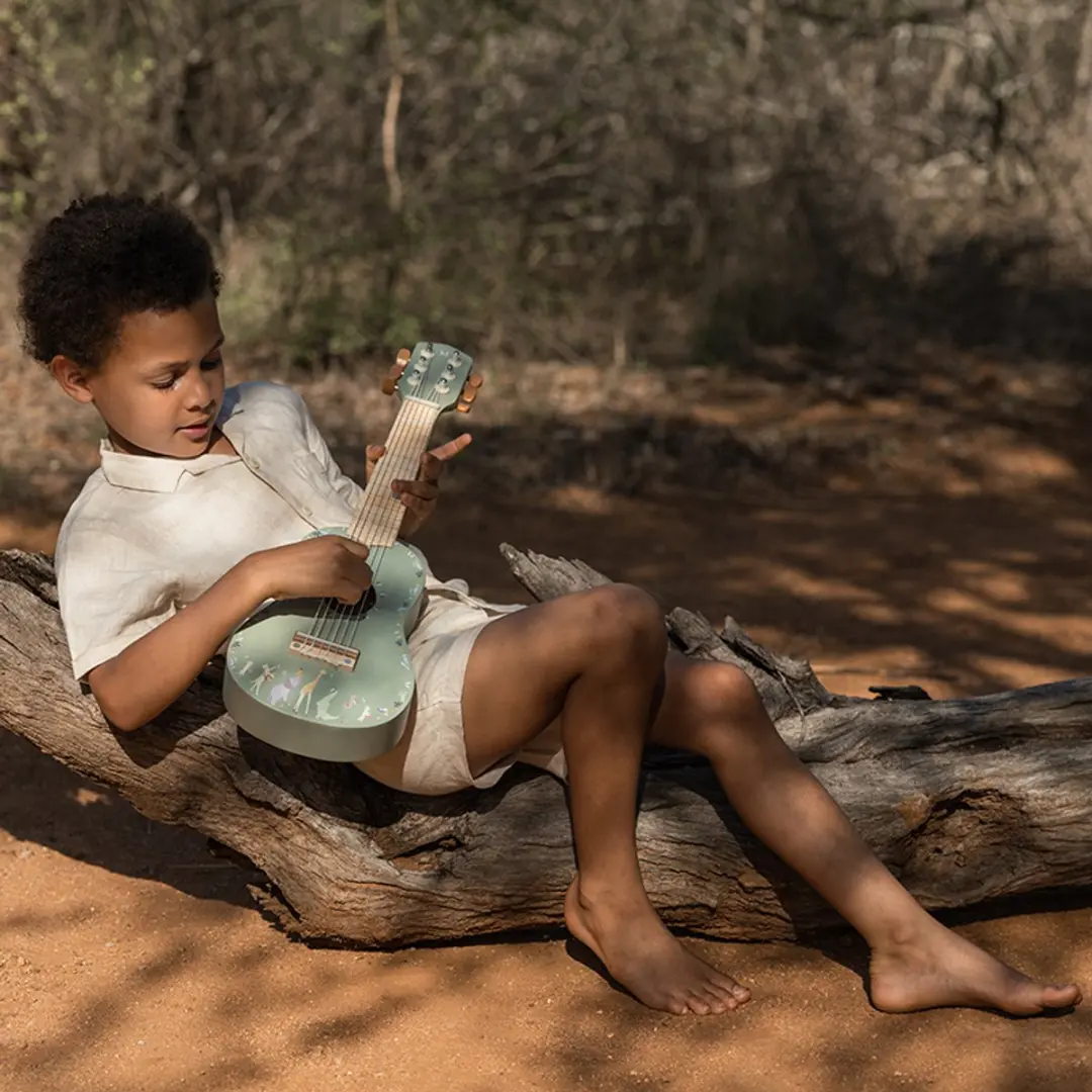 Little Dutch Houten Gitaar Safari Friends - Groen - afbeelding 4 van 6
