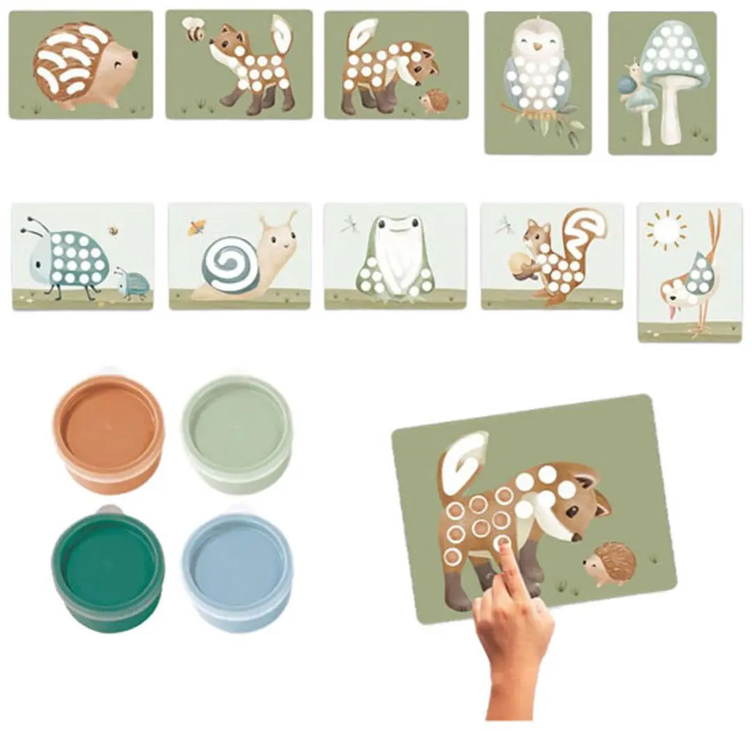 Little Dutch Vingerverf Forest Friends - 10 Stuks