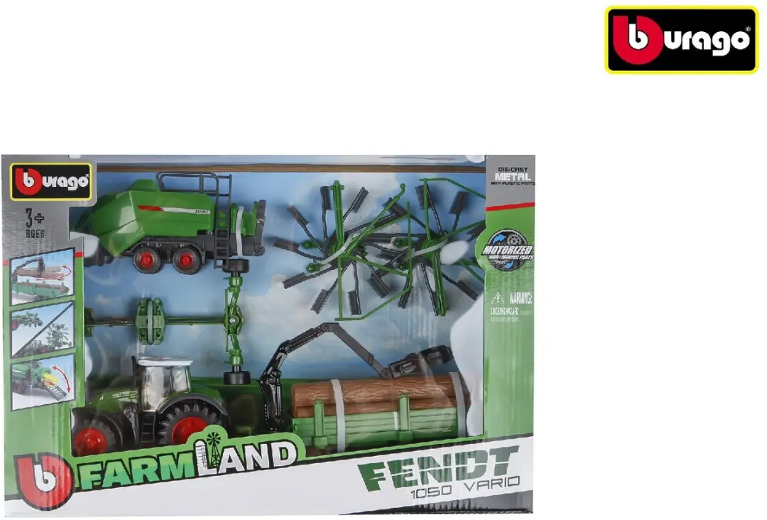 Bburago Fendt 1050 Vario Modelauto 1:16 - Groen/Rood/Wit