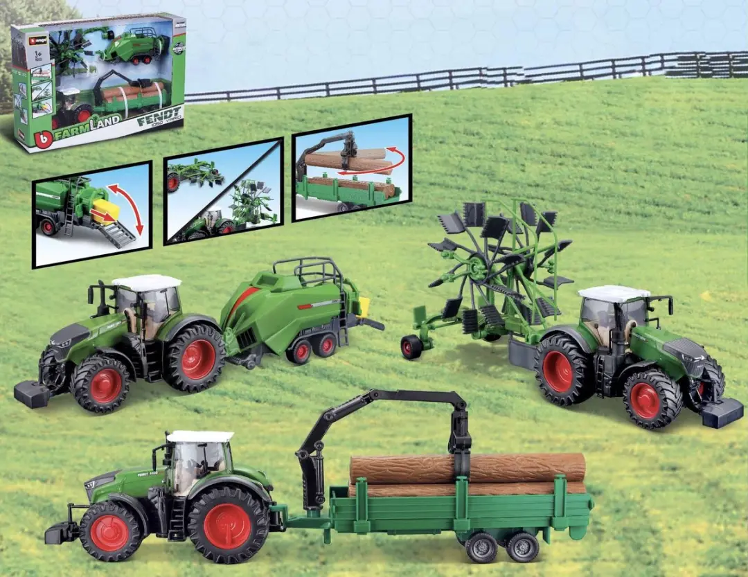 Bburago Fendt 1050 Vario Modelauto 1:16 - Groen/Rood/Wit