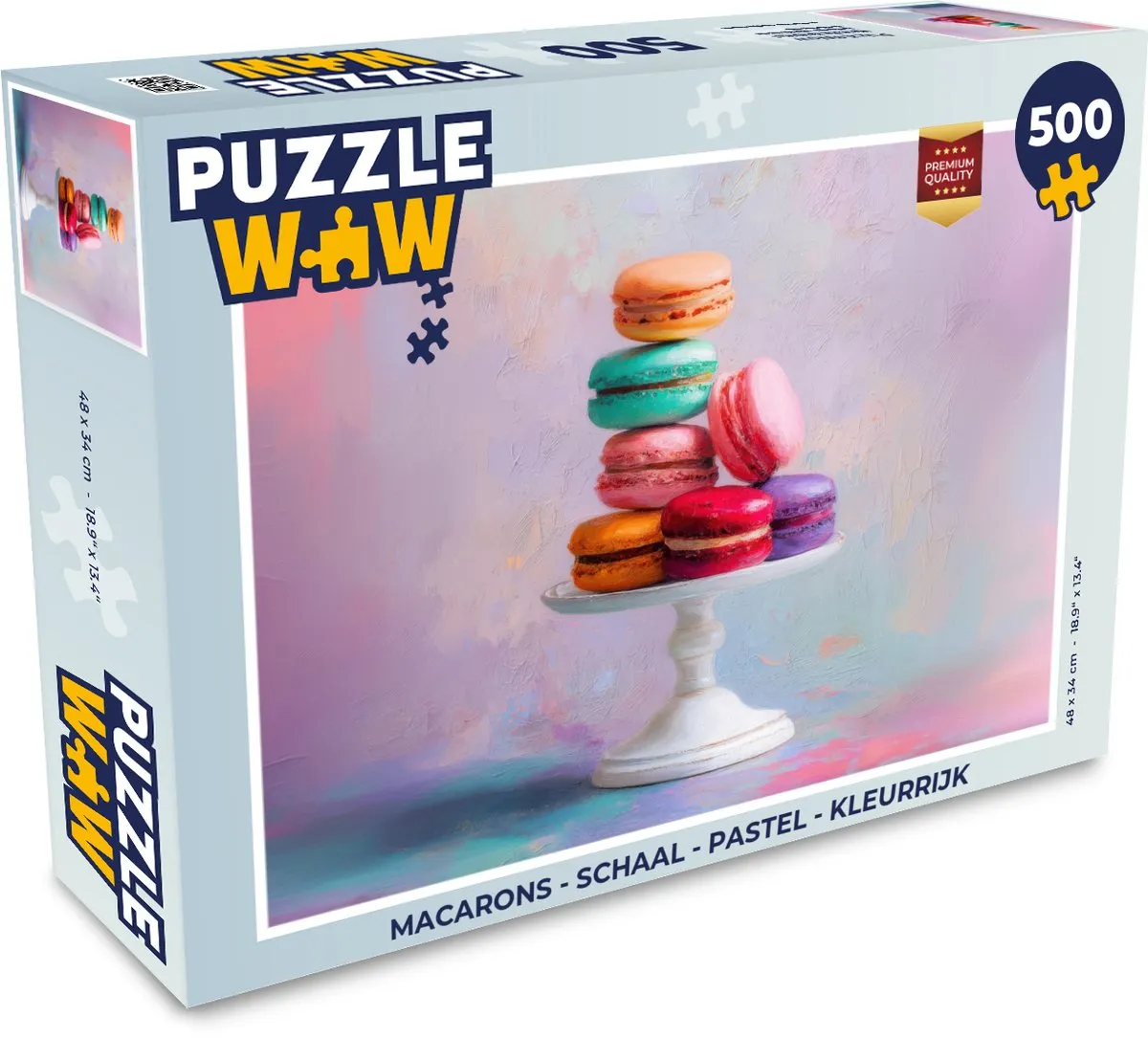 PuzzleWow Macarons Puzzel 500 Stuks