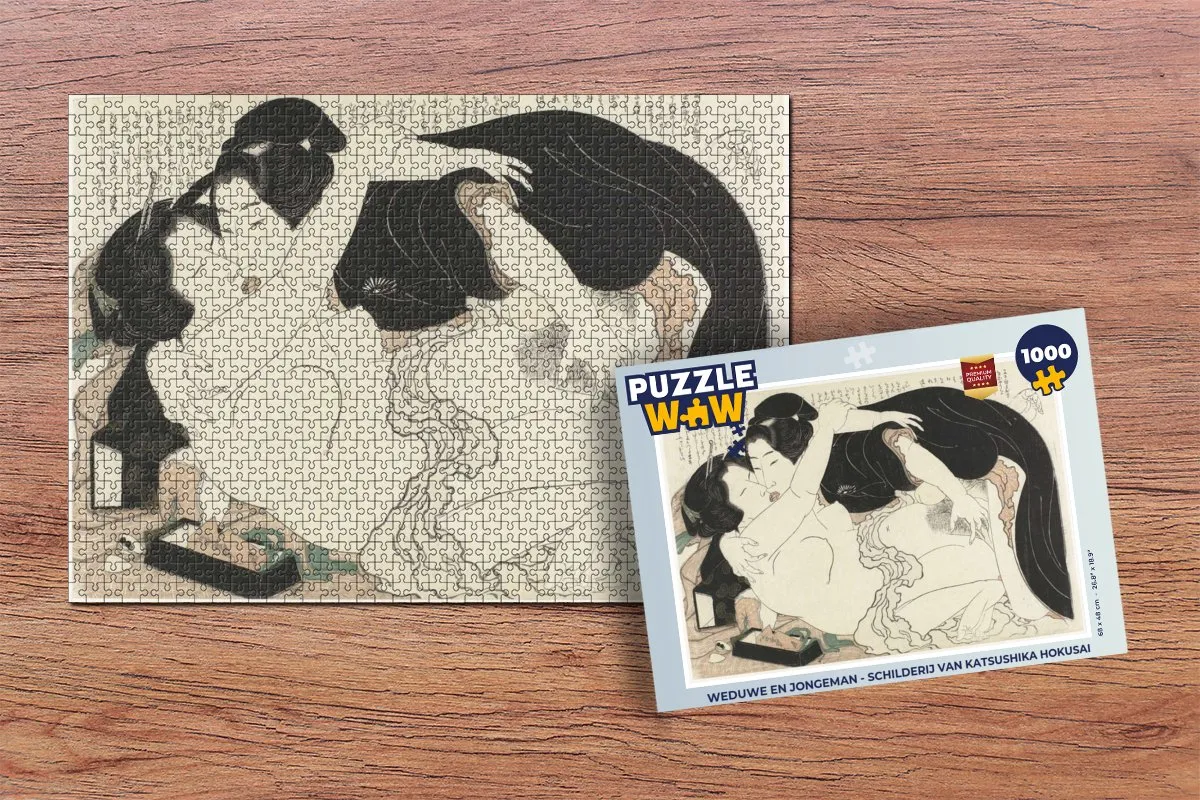 PuzzleWow Katsushika Hokusai Legpuzzel 1000 Stuks - Multicolor