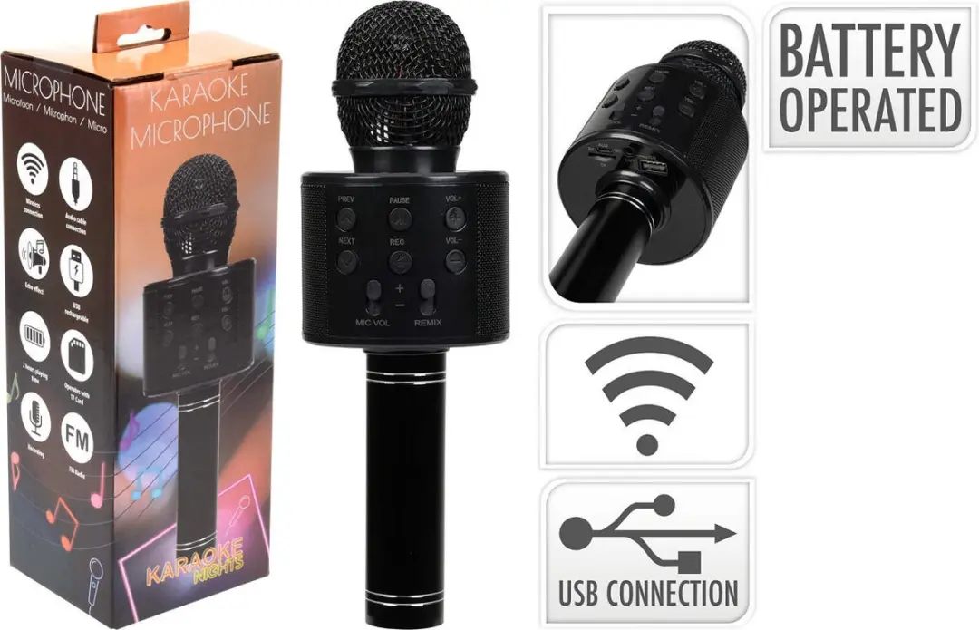 Koopman Oplaadbare Microfoon USB - AA - Multi kleuren - afbeelding 6 van 6