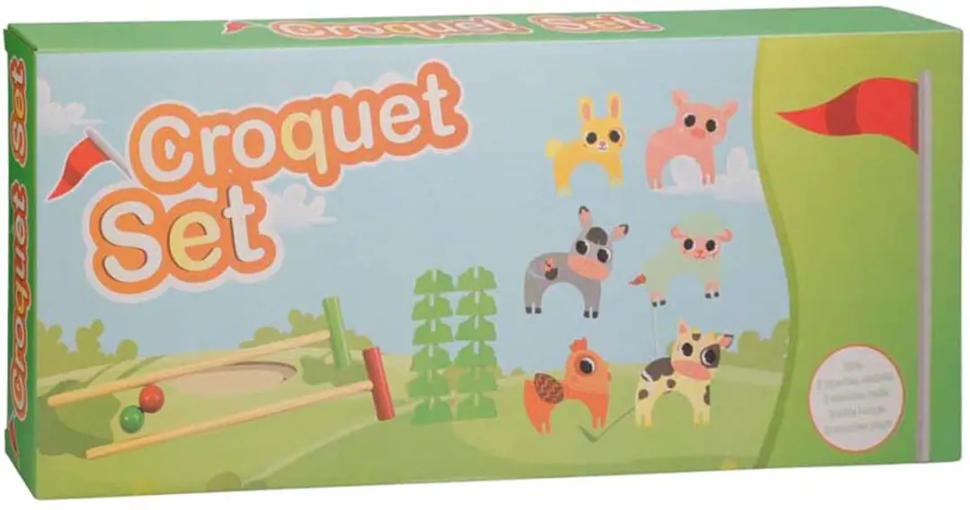 Koopman Houten Boerderij Croquetspel - Meerkleurig