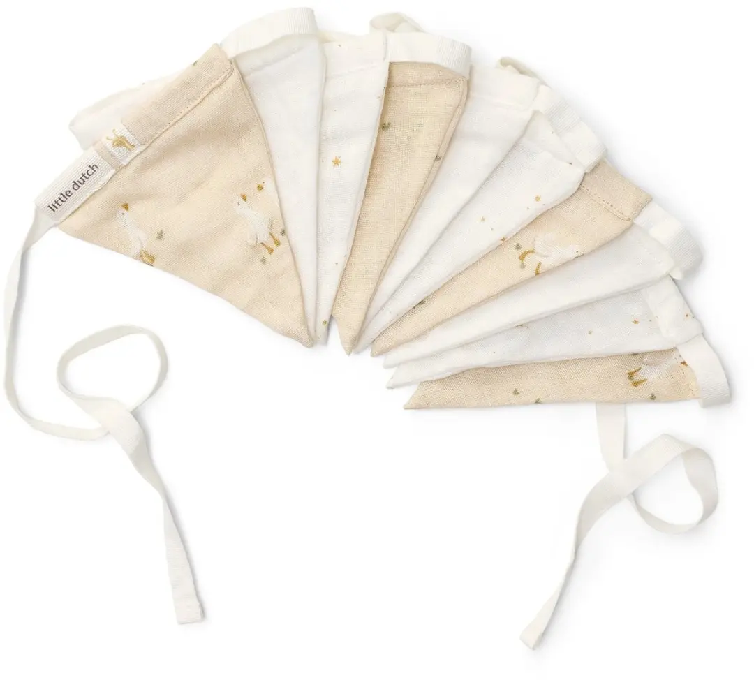 Little Dutch Newborn Naturals Little Goose Slinger met vlaggetjes