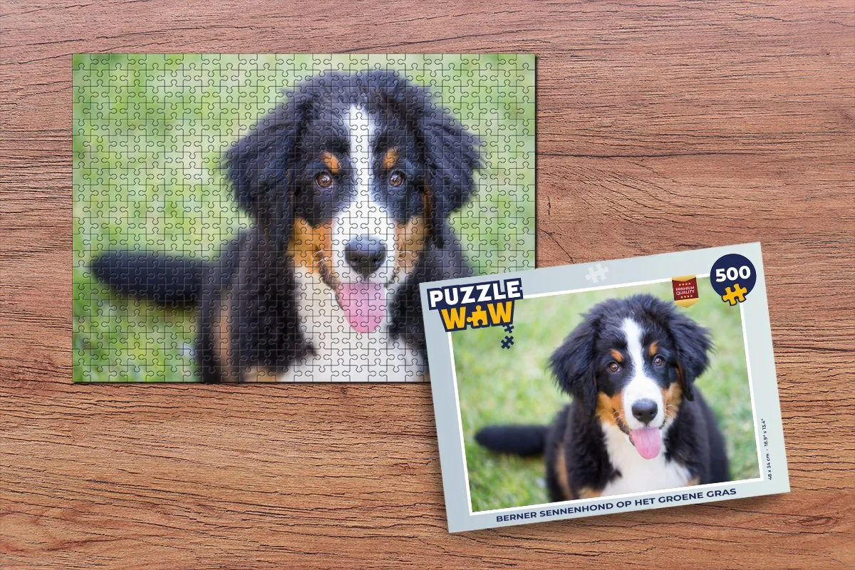 PuzzleWow Berner Sennenhond Legpuzzel 500 Stuks - Multicolor