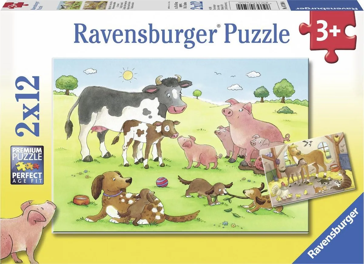 Ravensburger Gelukkige Dierenfamilies Puzzle