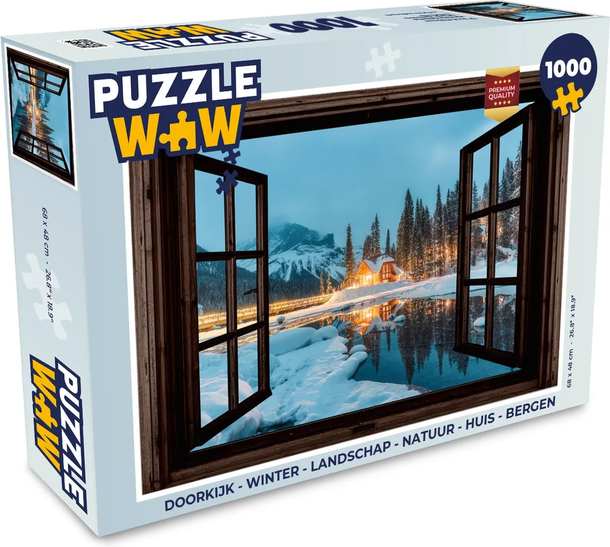 PuzzleWow Doorkijk Winter Landschap Puzzel 1000 Stuks