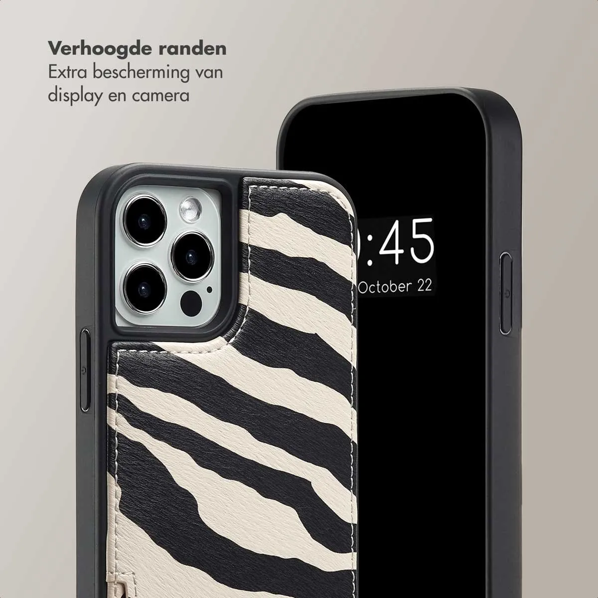 Selencia Hoesje iPhone 12 Pro/12 Zazzy Zebra - 2 Pasjes