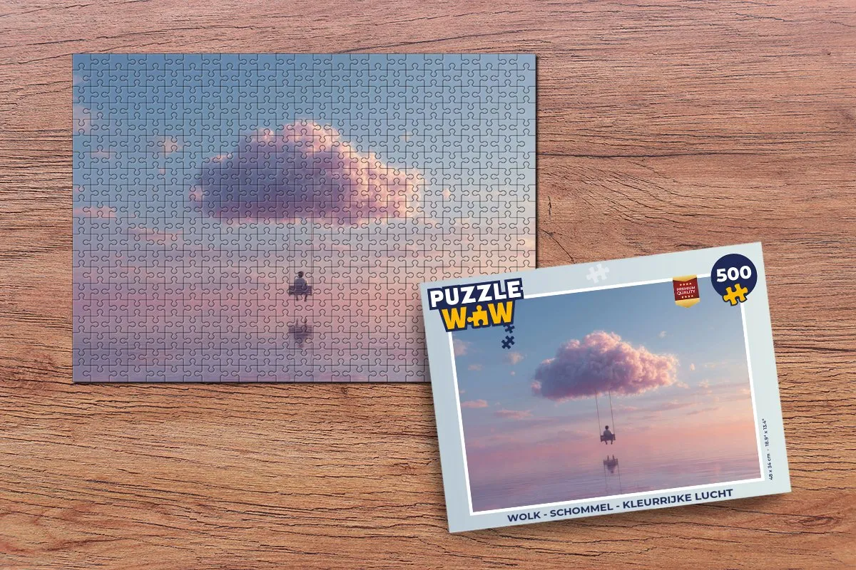PuzzleWow Wolk Schommel Legpuzzel 500 Stuks - Wolk-Schommel