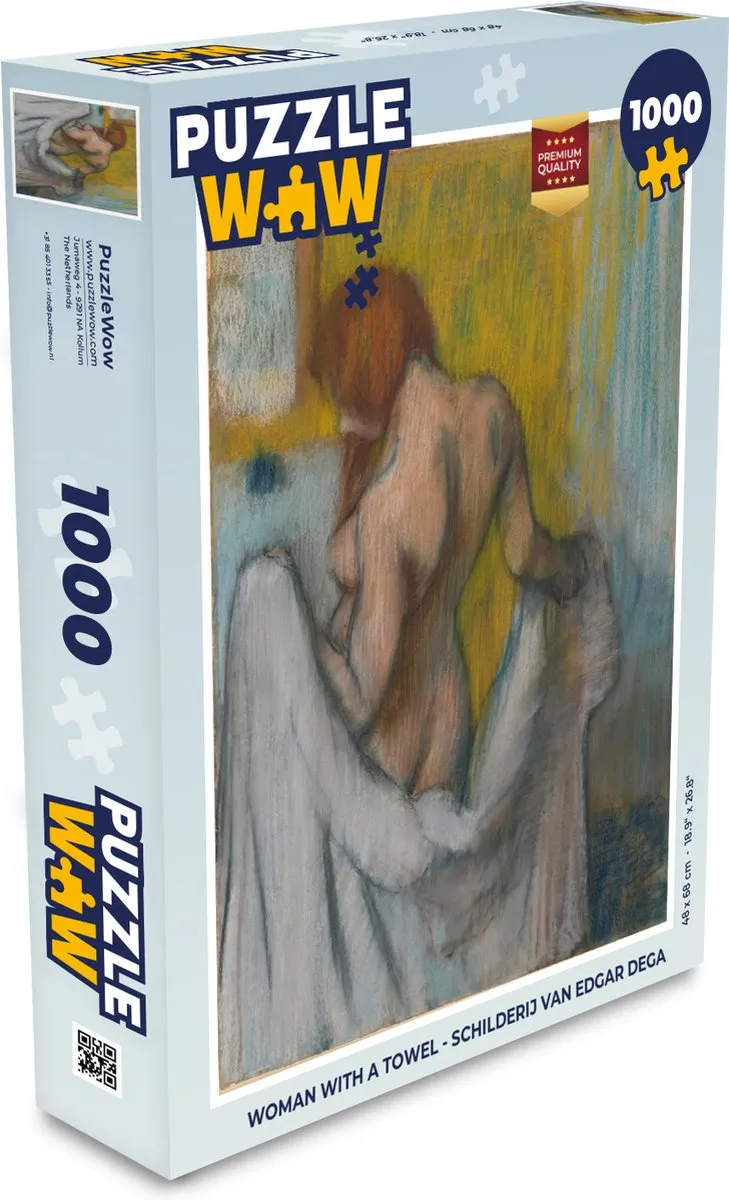 PuzzleWow Legpuzzel Woman with a Towel 1000 Stuks