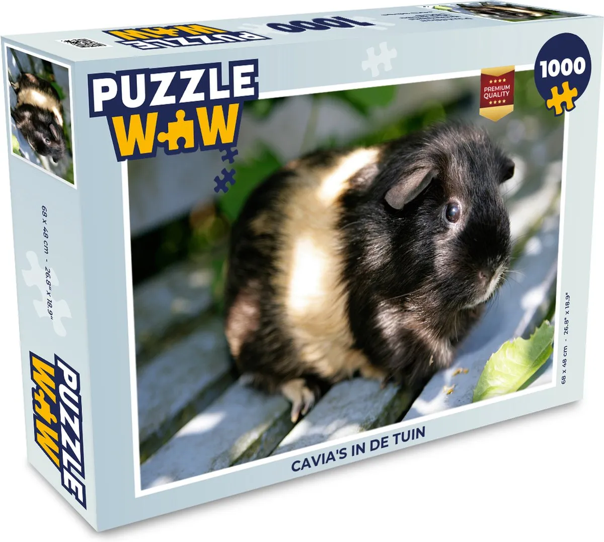 PuzzleWow Cavia's in de Tuin Legpuzzel 1000 Stuks