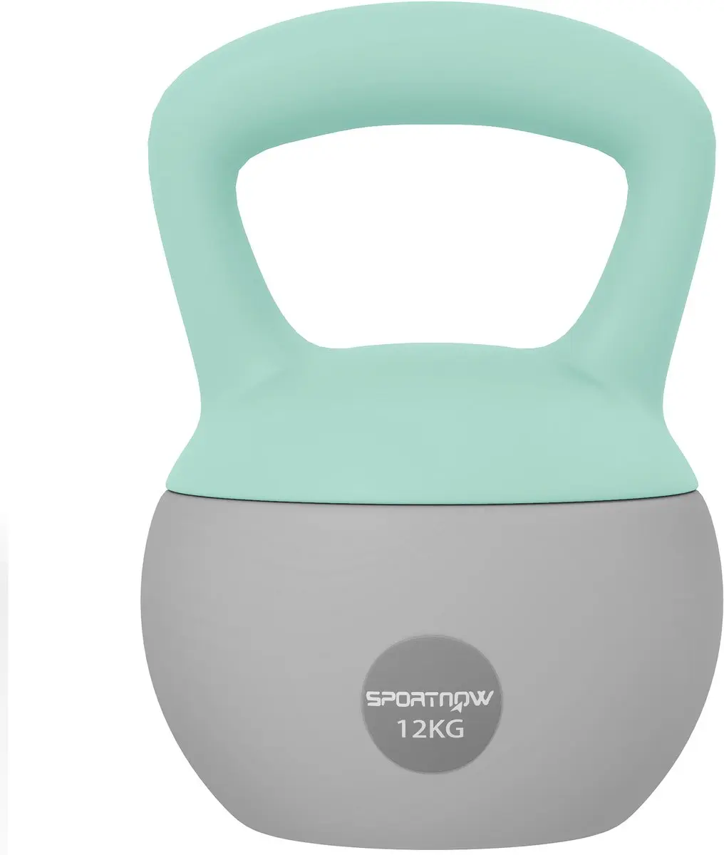 SPORTNOW-Kettlebell-Kunststof-21x21x30cm-Groen