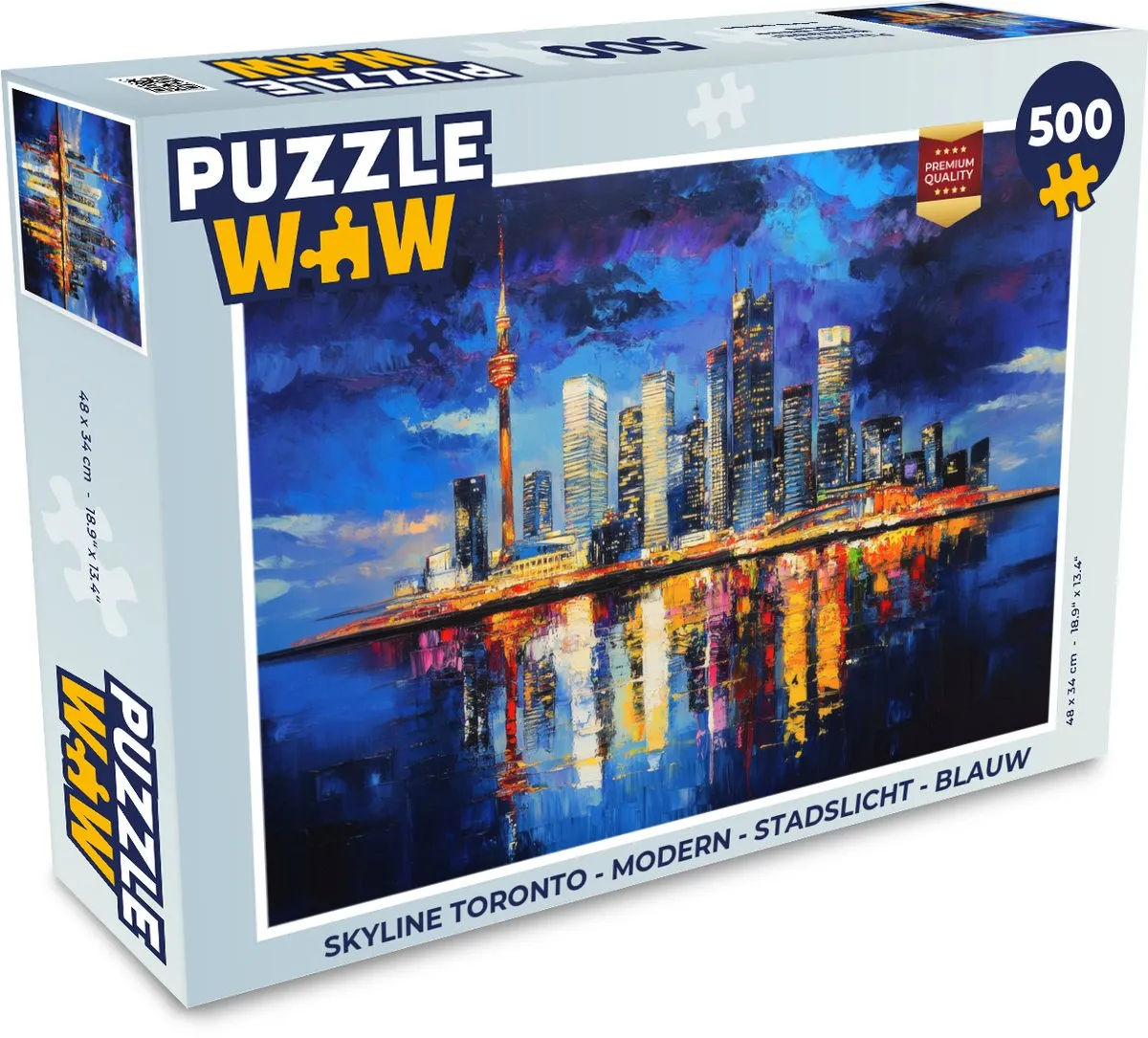 PuzzleWow Skyline Toronto Legpuzzel 500 Stuks