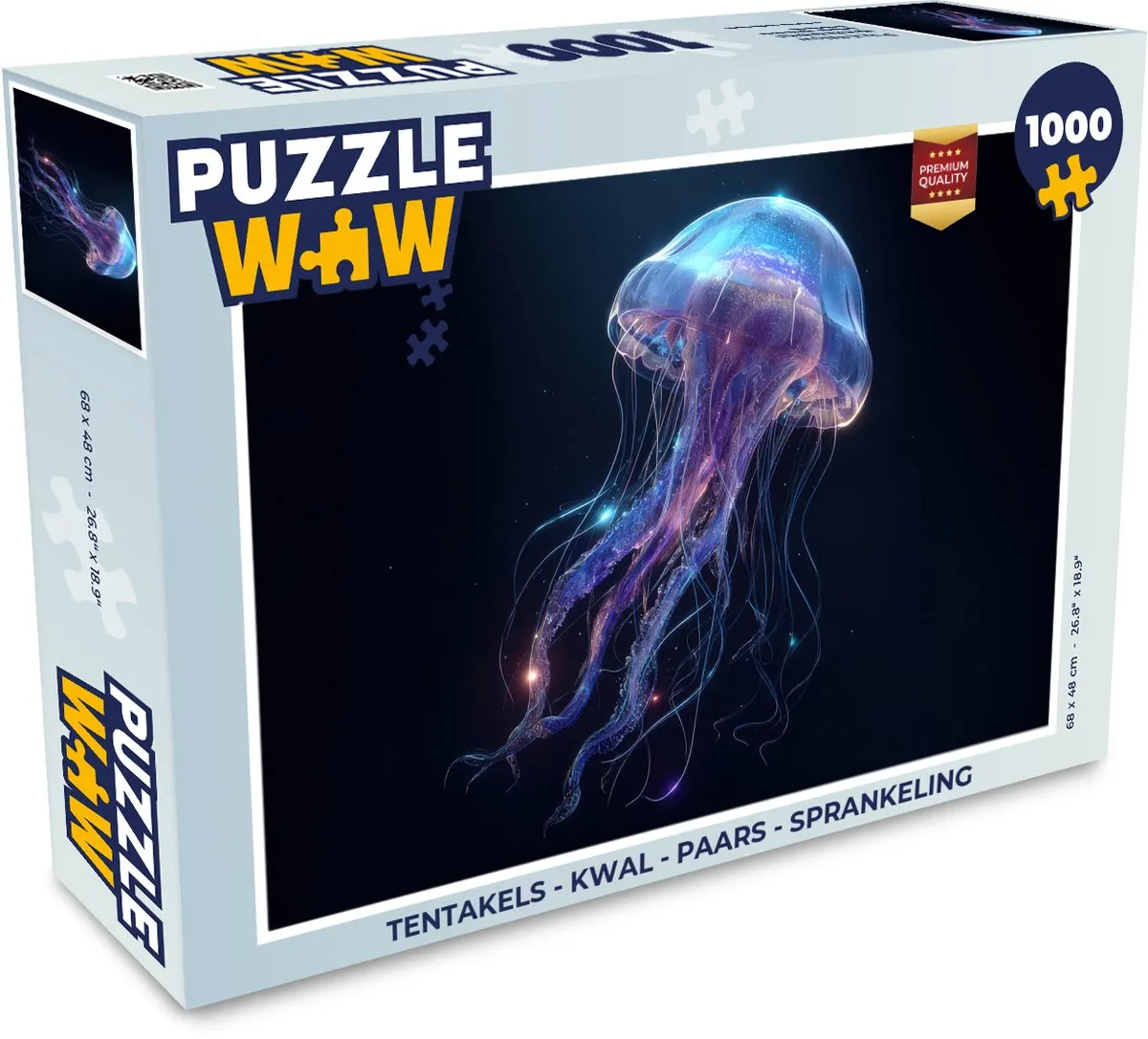 PuzzleWow Puzzel Tentakels - Kwal 1000 Stuks - Paars