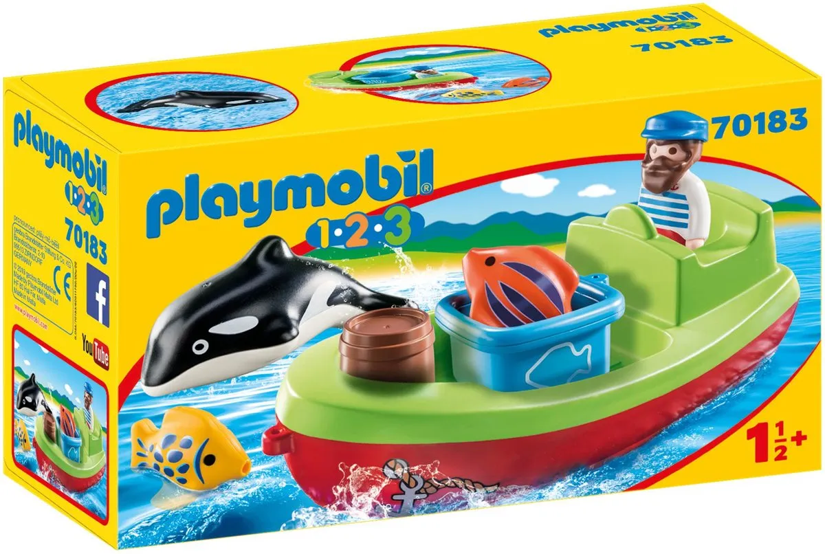 Playmobil 1.2.3 Vissersboot 70183