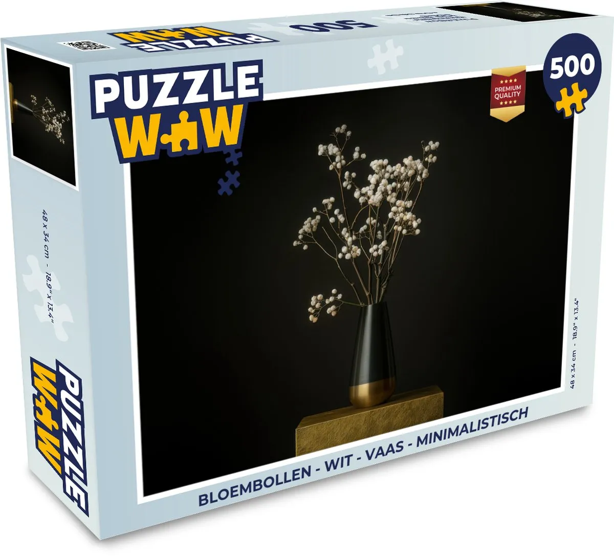 PuzzleWow Bloembollen Puzzel 500 Stuks - Wit Boeket