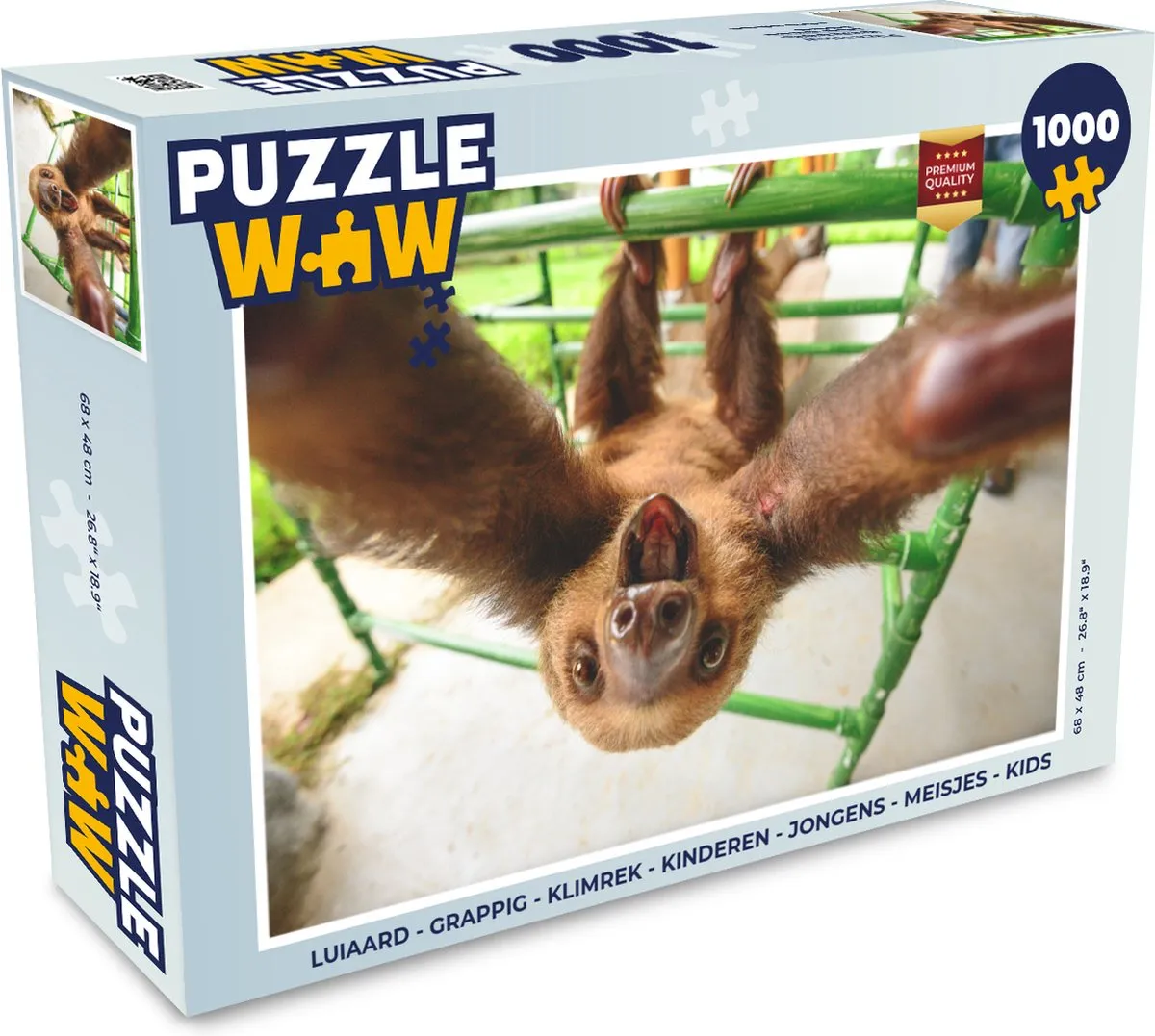 PuzzleWow Luiaard Klimrek Puzzel 1000 Stuks