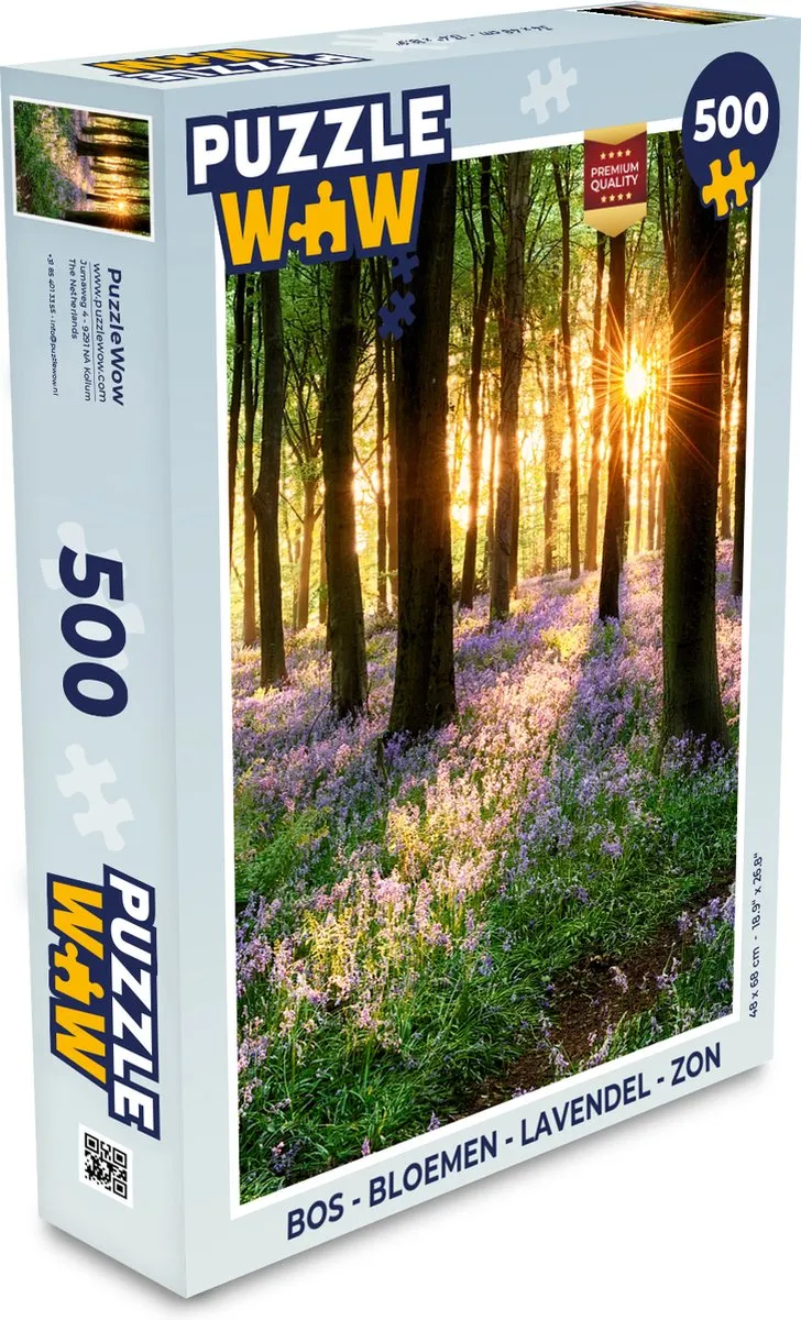 PuzzleWow Bos Bloemen Legpuzzel 500 Stuks - Multicolor