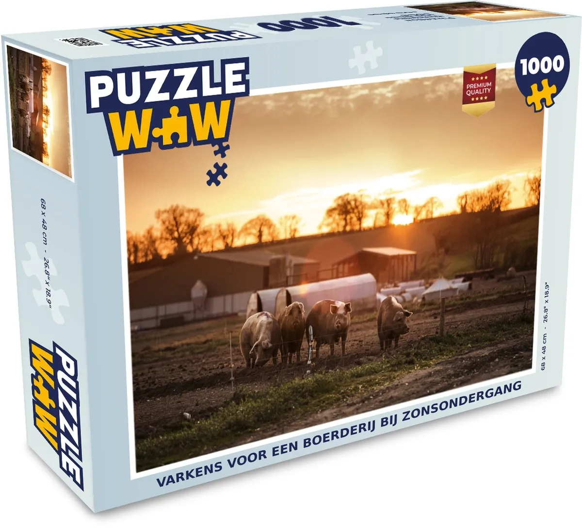 PuzzleWow Boerderij Legpuzzel 1000 Stuks - Multicolor
