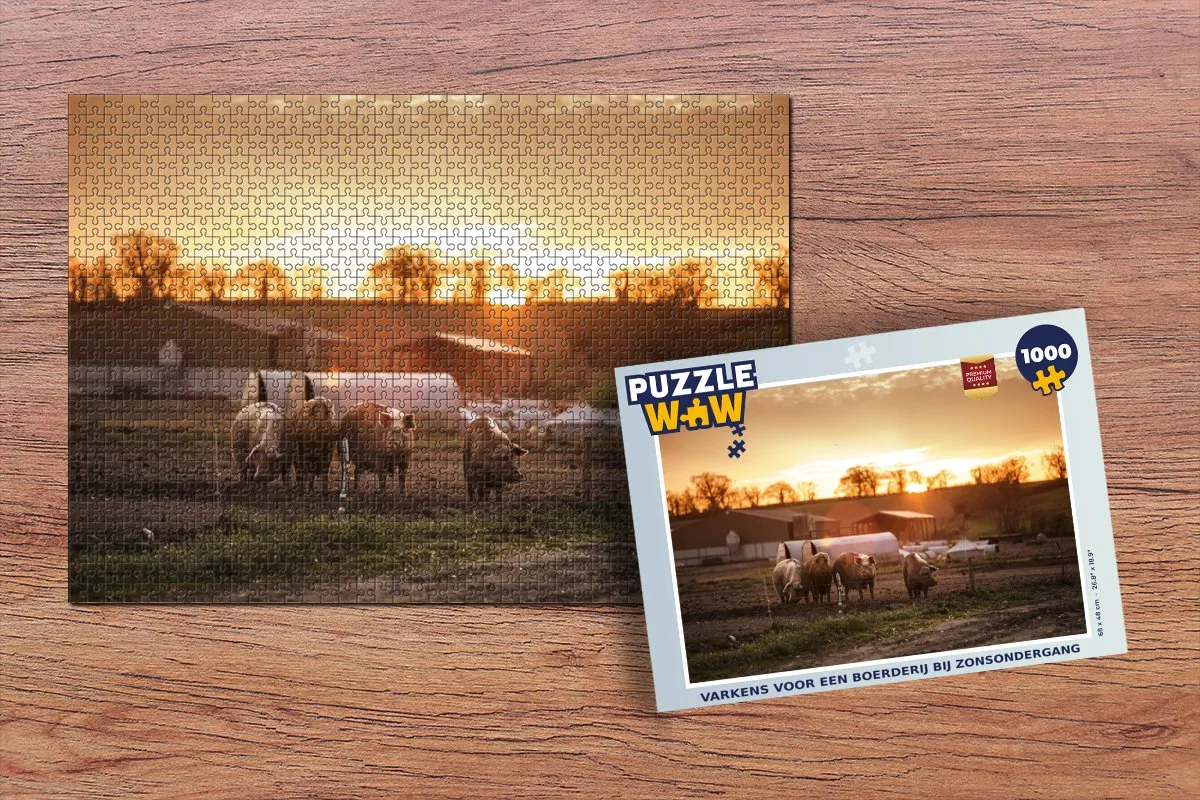 PuzzleWow Boerderij Legpuzzel 1000 Stuks - Multicolor