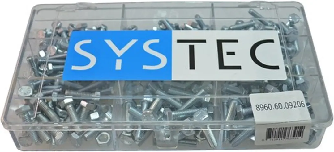 SYSTEC 6-kantbouten + moeren verzinkt staal