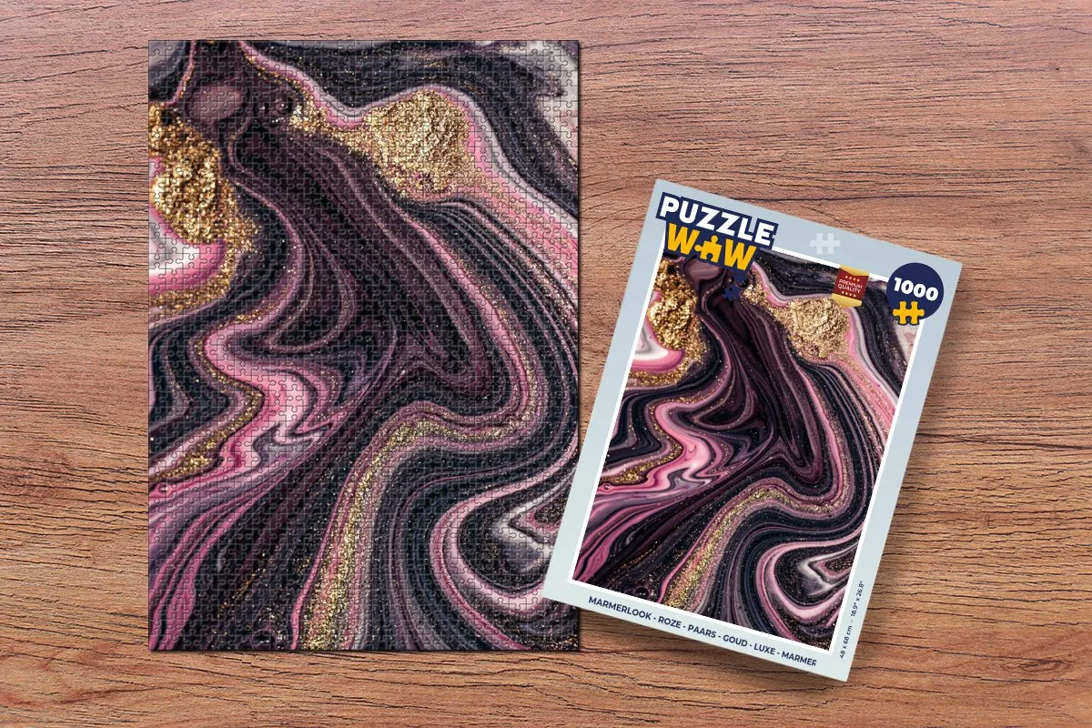 PuzzleWow Marmerlook Legpuzzel 1000 Stuks - Multicolor